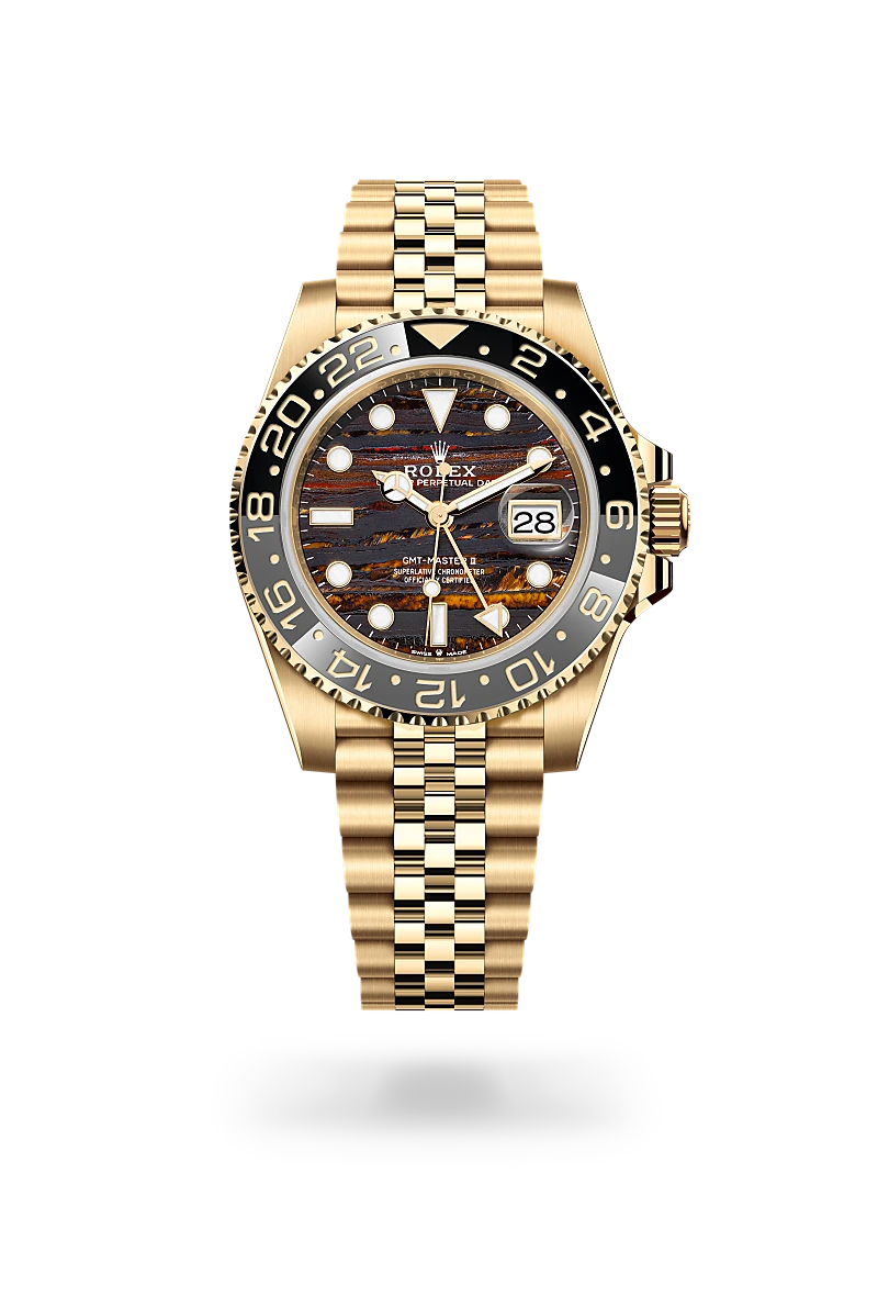 Rolex GMT-Master II 18 kt yellow gold, M126718GRNR-0002